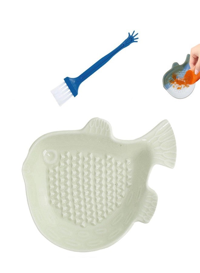 BdelrinQue Ceramic Grater Plate, Garlic Grater Plate, Efficient Garlic Crusher Plate Suitable for Quick Meal Preparation and Gourmet Cooking - Image 1